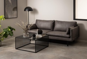 Masuta de cafea Strington, Negru, 40x80x80 cm - Img 6