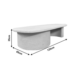Masuta de cafea, Verven, Pako, Alb 120x60x32 cm - Img 5