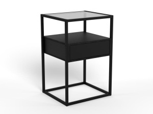 Noptiera Randolf, Gri, 60x40x35 cm - Img 3