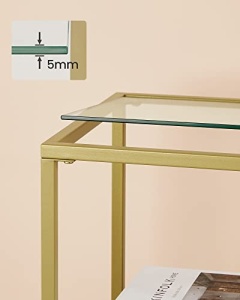 Polc, Vasagle, arany, 100x35x80 cm - Img 5