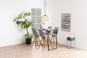 Scaun de bar Dima, Gri, 111.5x48.5x55 cm