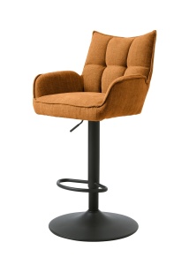 Scaun de bar MARILLA SELECT, Portocaliu, 53x99-114x52 cm - Img 3
