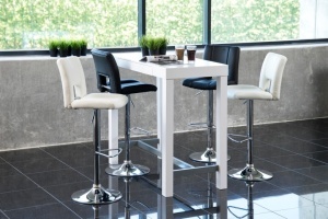 Scaun de bar Sylvia V1, Negru, 115x41.5x52 cm - Img 4