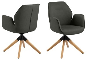 Scaun dining Aura, Gri, 91x60.5x58.5 cm - Img 5