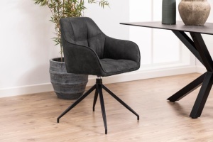 Scaun dining Brenda, Gri, 84.5x58x54.5 cm - Img 2
