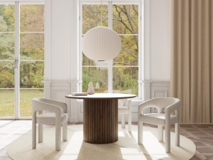 Scaun dining Cole, Bej, 76x58x55 cm - Img 2