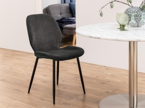 Scaun dining Femke, Gri, 85x47.5x57.5 cm - Img 3