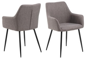 Scaun dining Lizzy, Gri, 85x59x59 cm - Img 3