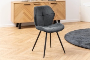Scaun dining Petri, Gri, 82.5x48x55 cm - Img 2