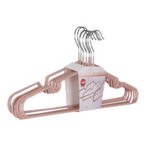 Set 10 piese Umerase metalice Massa, Roz, 4x41x18 cm