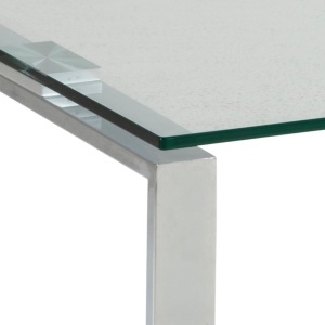 Set 2 piese Masute de cafea Katrine, Transparent, 45x115x69 cm - Img 5