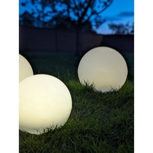 Set 3 piese Lampi LED solare si reincarcabile Lifton, Alb, 20x20x20 cm - Img 2