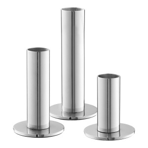 Set 3 piese Suporturi pentru lumanari Candle Holders, Argintiu, 11.5x11.5x9 cm - Img 5