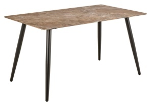 Set 5 piese Masa dining si Scaune Wicklow V1, Maro, 75x140x80 cm - Img 3