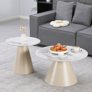 Set masute de cafea, 2 buc, Duoma, Pako, Cappuccino 70x70x40.5 cm
