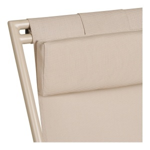 Sezlong pliabil pentru plaja Curtis, Taupe, 97x60x80 cm - Img 3
