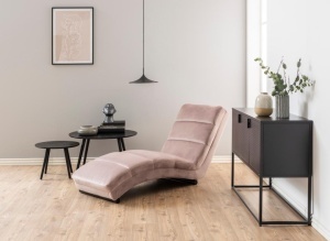 Sezlong Slinky, Roz prafuit, 82x60x170 cm