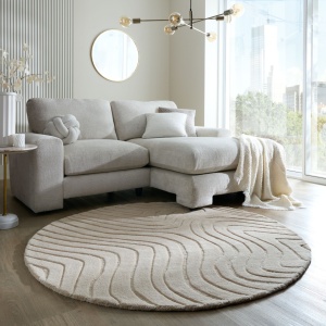 Szőnyeg kerek, Mesmerise, Flair Rugs, bézs, 160x160 cm