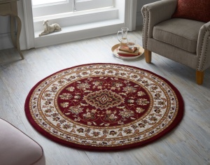 Szőnyeg kerek, Sherborne, Flair Rugs, piros, 133X133 cm