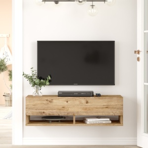 TV-konzol, Fr13, natúr, 100x29.1x31.6 cm