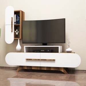 TV-szekrény, Rose S, Dió, Fehér