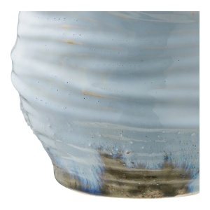 Vaza decorativa, Albastru deschis, 19.5x19.5x22.5 cm