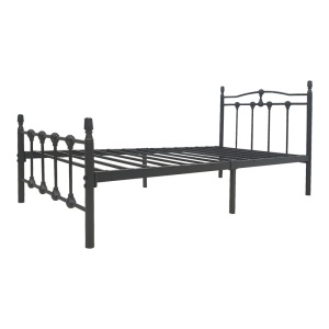 Ágy, Wotso, fekete, 90x190x100 cm - Img 3
