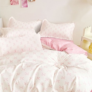 Ágyneműhuzat 6 részes, Marily Pink, finom pamut (flanel)