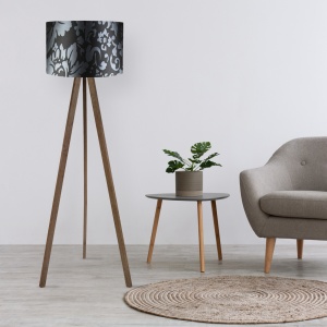 Állólámpa, AYD, fekete, 38x140 cm