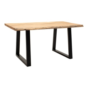 Asztal, Miles Slim Boho, Pako World, akácfa, 3.7 cm vastag, natúr, 200x96x76 cm