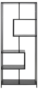 Biblioteca Seaford, Negru V1, 185x77x35 cm - Img 5