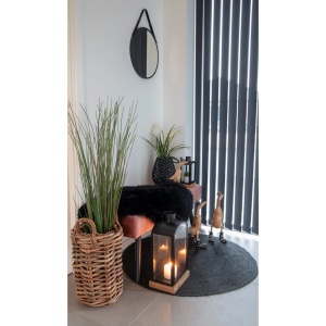 Blana decorativa de miel, Negru , 85x50x5 cm