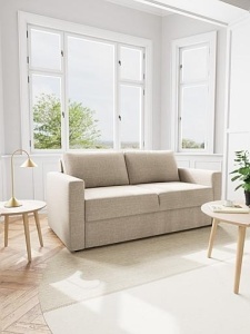 Canapea extensibila Fleury, Bej, 85x176x88 cm - Img 2