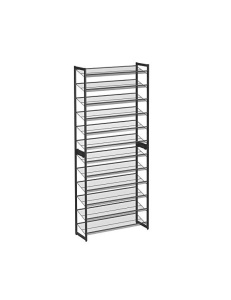 Cipőrendszerező szett 2 darabos, rakásolható, Songmics, 48-60 pár, fekete, 92x30x223 cm - Img 1