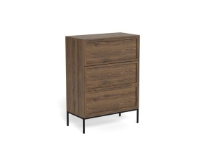 Comoda Palmdale, Gri, 110x80x40 cm - Img 2
