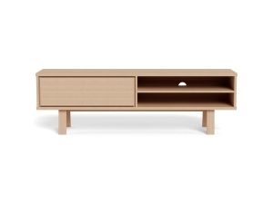 Comoda TV Lamberth, Alb, 50x160x40 cm - Img 3