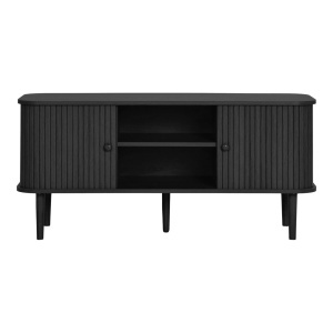 Comoda TV Nikko, Negru, 113x40x52 cm - Img 5