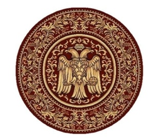 Covor biserica Rotund, Lotos, Rosu, 67x67 cm, Delta 15032 210
