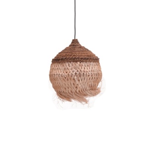 Csillár Fiorine, abaca, natúr színű, 35x35x45+ cm