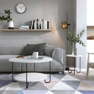 Dohányzóasztalka Corro Coffee Table, fehér - Img 1
