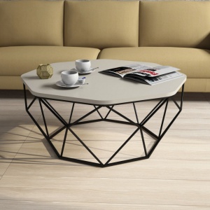 Dohányzóasztalka Diamond, krém