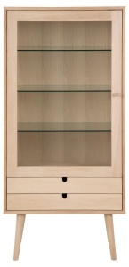 Dulap cu vitrina Century, Alb, 143.2x72x36 cm - Img 3