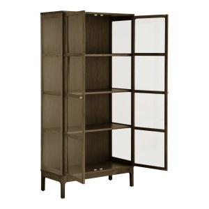 Dulap vitrina Zamora, Maro inchis, 90x40x180 cm - Img 2