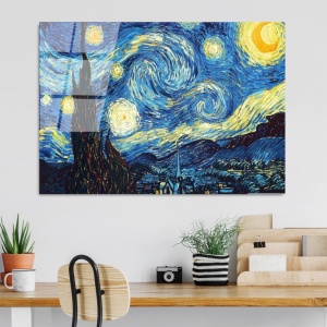 Edzett üveg kép UV, többszínű, 70x100 cm