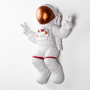 Fali dekoráció, Yak-001 Astronaut, téglavörös, 35x47x10 cm - Img 8