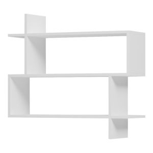 Fali polc, Parallel, fehér, 22x70x65.5 cm - Img 4