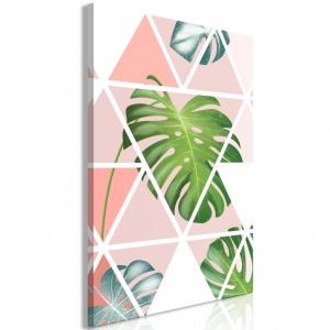 Festmény Geometric Monstera (1 részes) Függőleges, 60x90 cm