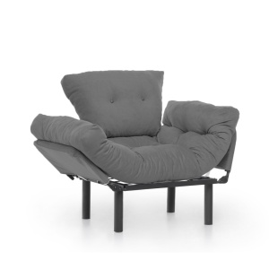 Fotel, Nitta, szürke, 135x70x45 cm - Img 6
