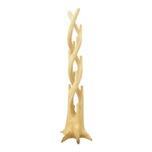 Gurulós ruhaállvány, Gantou, natúr, 40x40x200 cm - Img 2