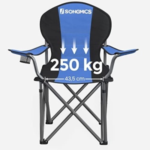 Kemping szék Songmics, kék-szürke, 92x57x104 cm - Img 7